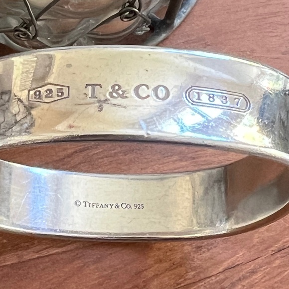 TIFFANY & CO.  1837® Square Bangle Sterling Silver (LIKE NEW) - Picture 2 of 6